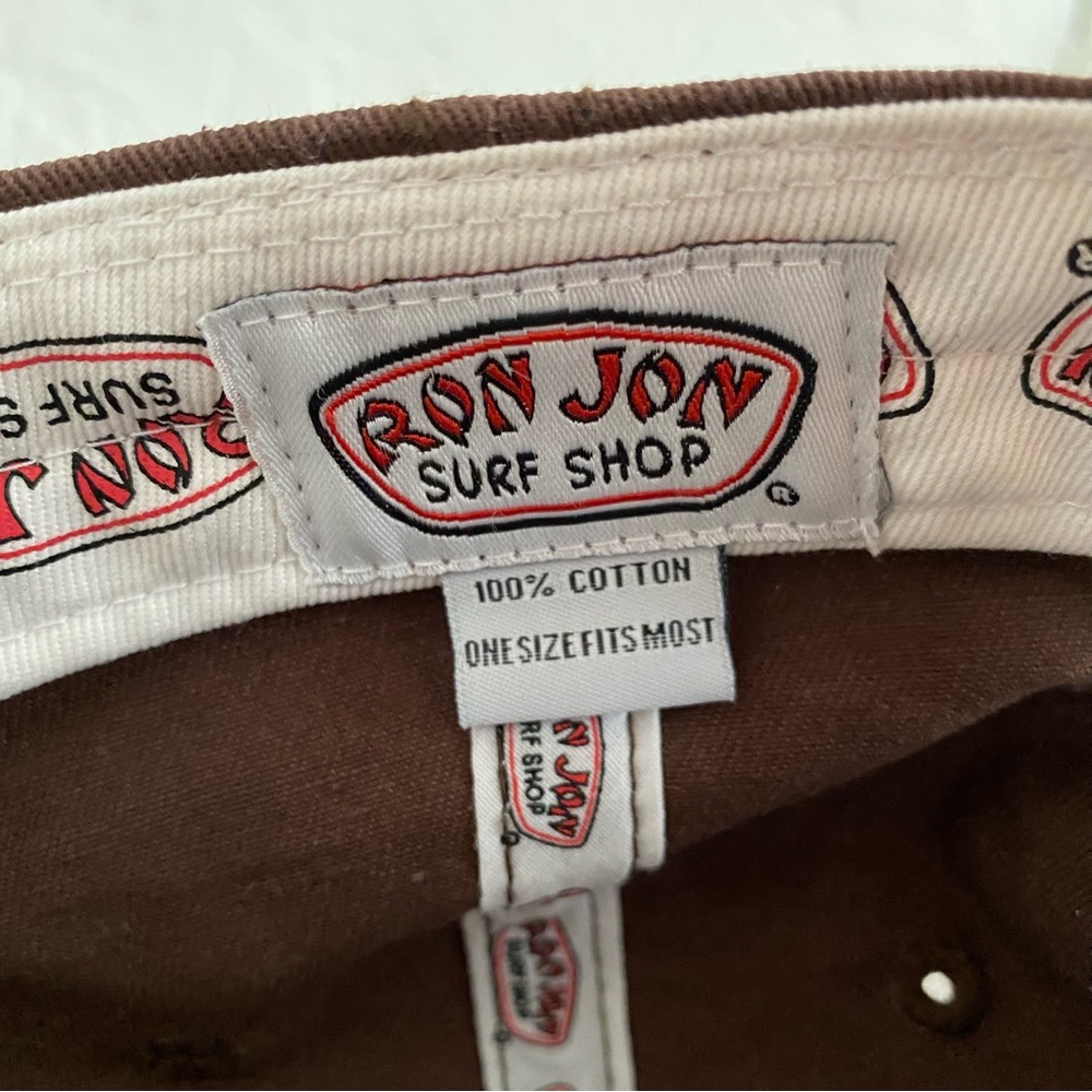 Beach Hat Ron Jon Surf Shop Cocoa Beach Florida Brown Full Badge Cap - Picture 4 of 5